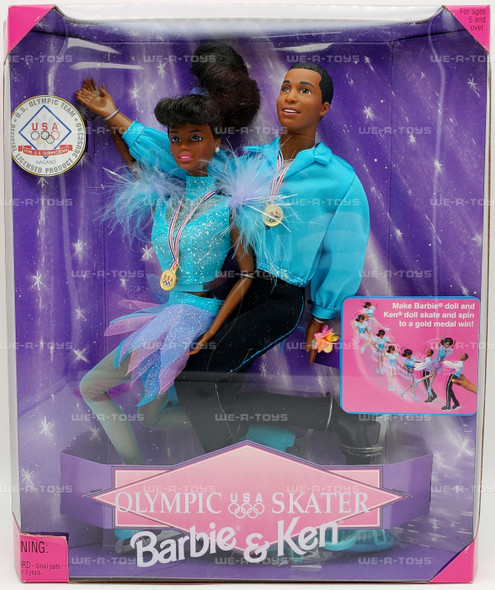 Olympic Skater Barbie & Ken Olympics Dolls 1998 Mattel #18727 NRFB