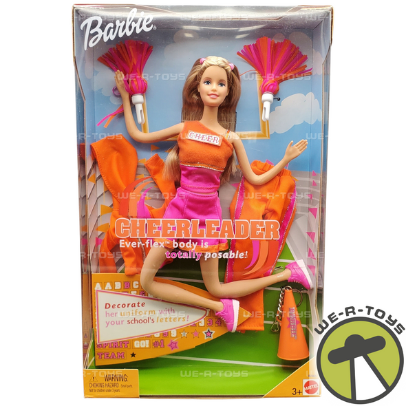 Barbie Cheerleader Blonde Ever-flex Body Doll 2003 Mattel B7461 NRFB