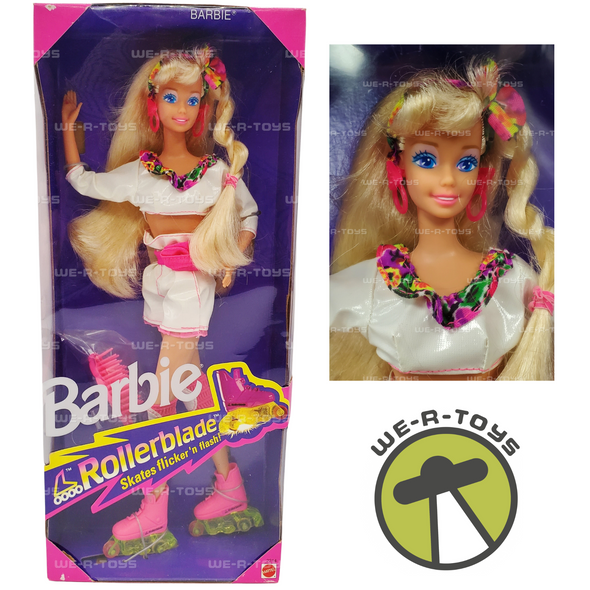 Barbie Rollerblade Doll Skates Flicker 'n Flash 1991 Mattel #2214 NRFB