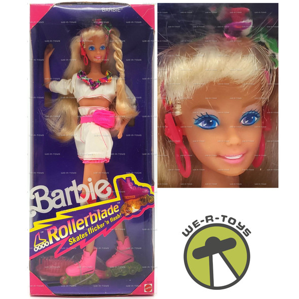 Barbie Rollerblade Doll Skates Flicker 'n Flash 1991 Mattel 2214