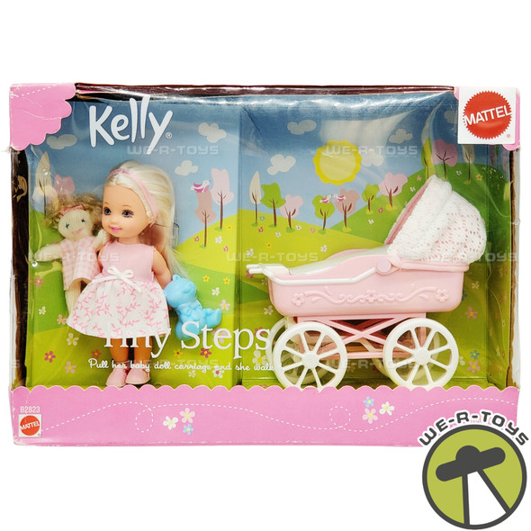 Barbie Tiny Steps Kelly Doll with Stroller 2002 Mattel No. B2823 NRFB