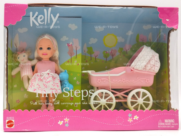 Tiny Steps Kelly Barbie Doll with Stroller Doll & Playset 2002 Mattel No. B2823