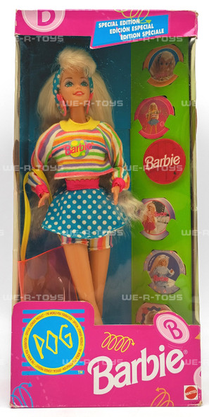 World POG Federation Fun Barbie Doll Special Edition Blonde 1994 Mattel #13239