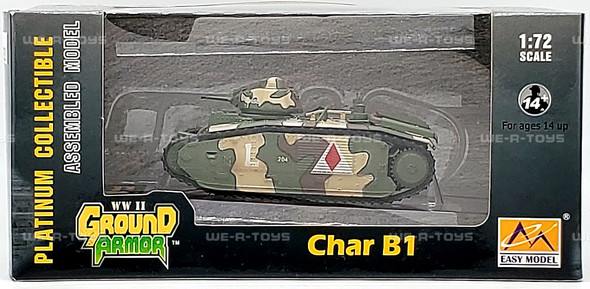 Ground Armor WWII Char B1 May 1940 Tank Assembled Model 1:72 Easy Model