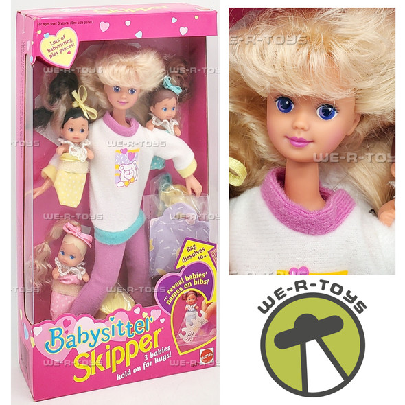 Barbie Babysitter Skipper Doll with 3 Babies 1994 Mattel No. 12071 NRFB