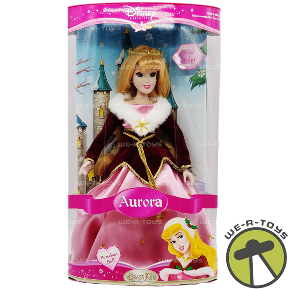 Disney Princess Holiday Edition Sleeping Beauty Aurora 14" Porcelain Doll NRFB