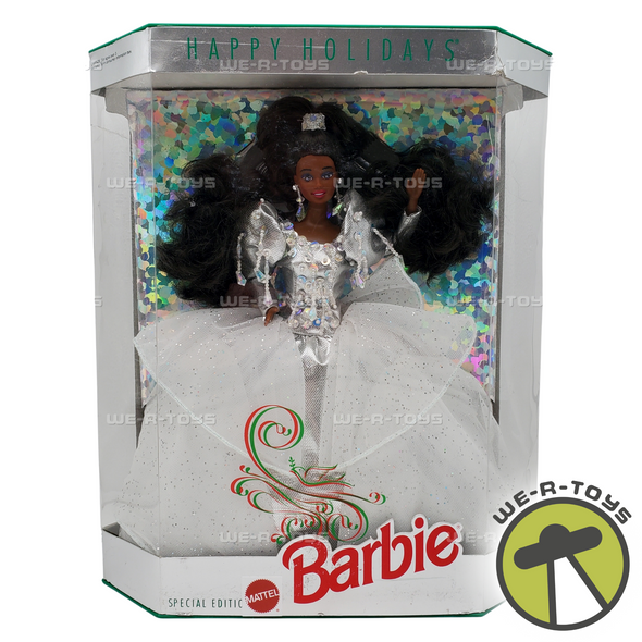 Barbie Happy Holidays Doll African American 1992 Mattel #2396 NRFB