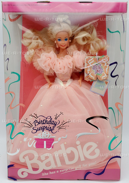 Birthday Surprise Barbie Doll With Surprise Gift For You! 1991 Mattel #3679 NRFB