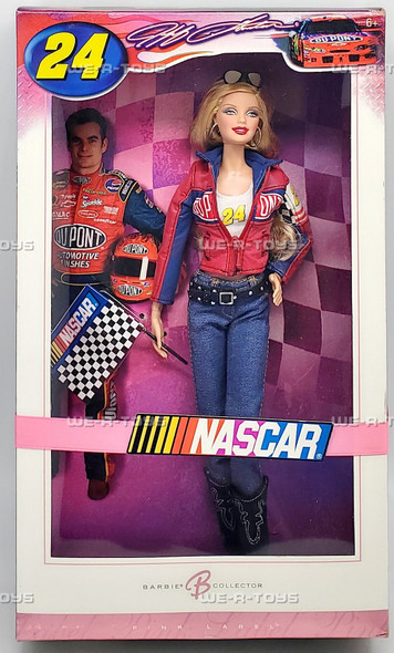 Jeff Gordon 24 NASCAR Barbie Doll Pink Label 2006 Mattel #K7905 NRFB