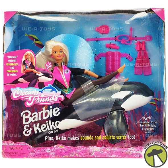 Barbie & Keiko Ocean Friends Orca Doll Gift Set 1996 Mattel #16214 NRFB