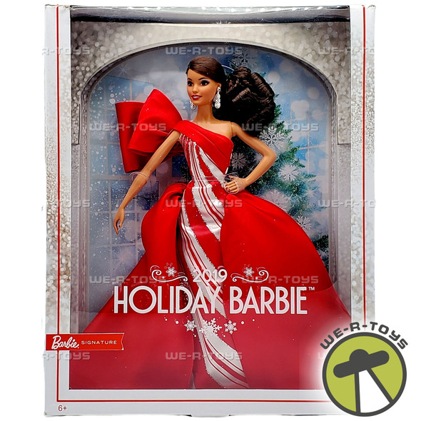 Barbie 2019 Holiday Doll Brunette Mattel FXF03