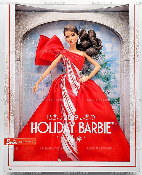 Barbie 2019 Holiday Doll Brunette Mattel FXF03