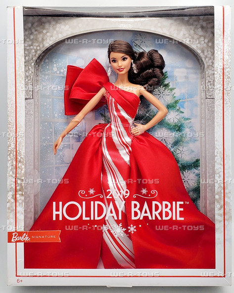 Barbie 2019 Holiday Doll Brunette Mattel FXF03