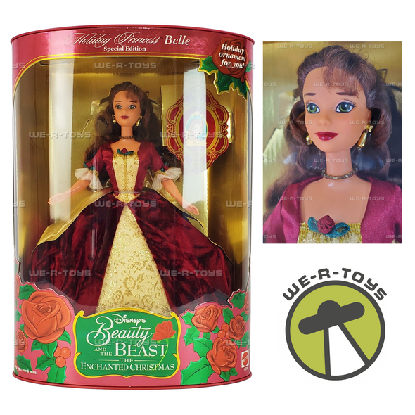 Disney Beauty and the Beast Holiday Princess Belle Doll 1997 Mattel #16710 NRFB