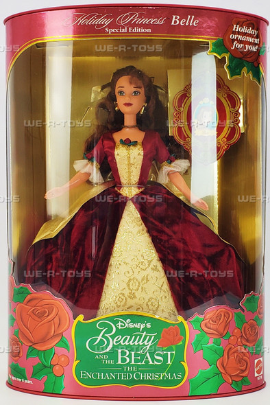 Disney Beauty and the Beast Holiday Princess Belle Doll 1997 Mattel #16710 NRFB