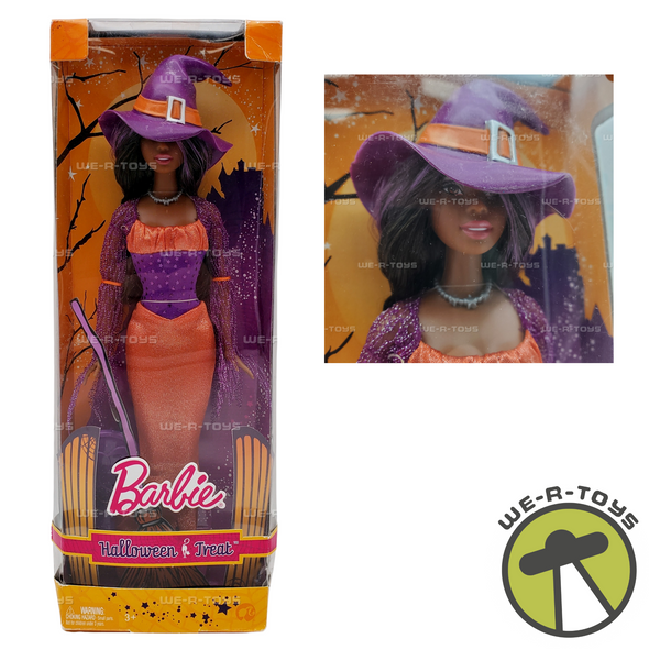 Barbie Halloween Treat African American Witch Doll 2008 Mattel #P8278 NRFB