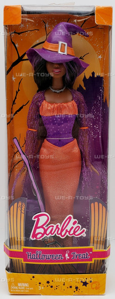 Barbie Halloween Treat African American Witch Doll 2008 Mattel #P8278 NRFB