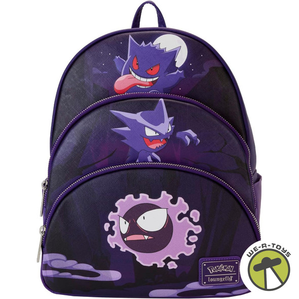Pokémon Gengar Evolution Triple Pocket Backpack Loungefly