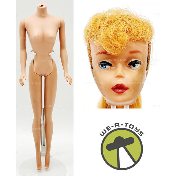 Barbie Vintage 1961 Model 850 #5 Blonde Ponytail Head & 1962 Midge Body USED