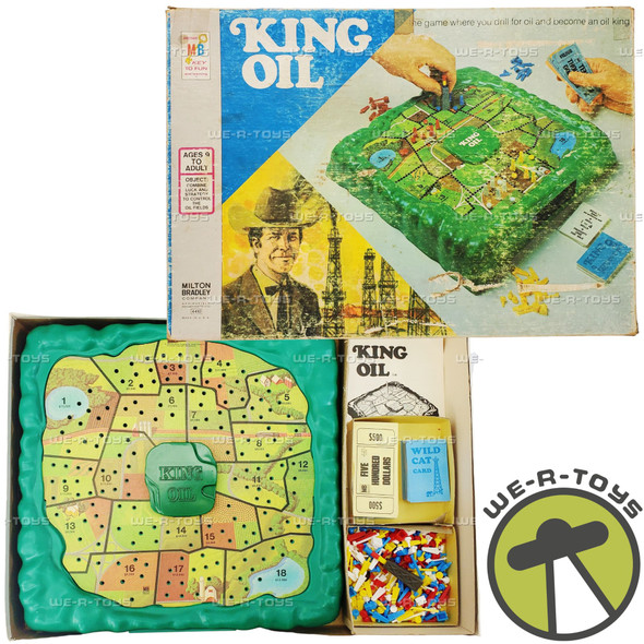 King Oil Board Game Strategy Game for 4 Players 1974 Milton Bradley 4410 USED