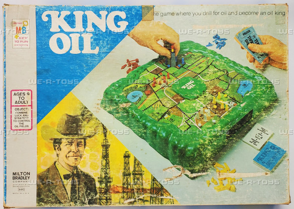 King Oil Board Game Strategy Game for 4 Players 1974 Milton Bradley 4410 USED