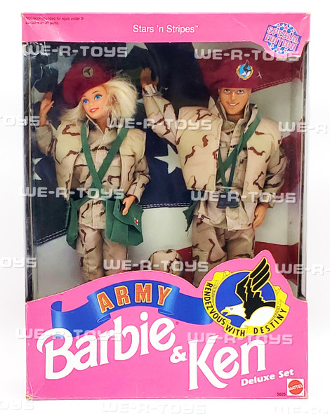 Army Barbie & Ken Deluxe Set Stars 'n Stripes Special Edition 1992 Mattel #5626