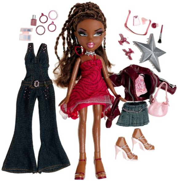 Bratz Girl's Nite Out Sasha Doll with 3 Hot Outfits and Accessories 2004 MGA