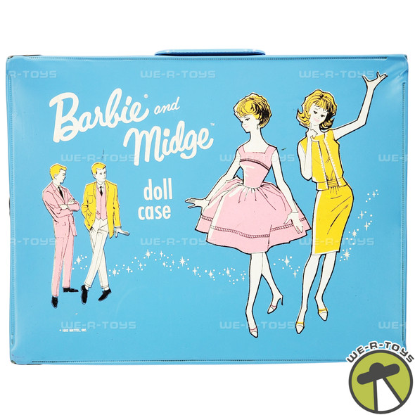 Barbie & Midge Doll Case For 11 1/2" Fashion Dolls Vintage 1963 Mattel USED