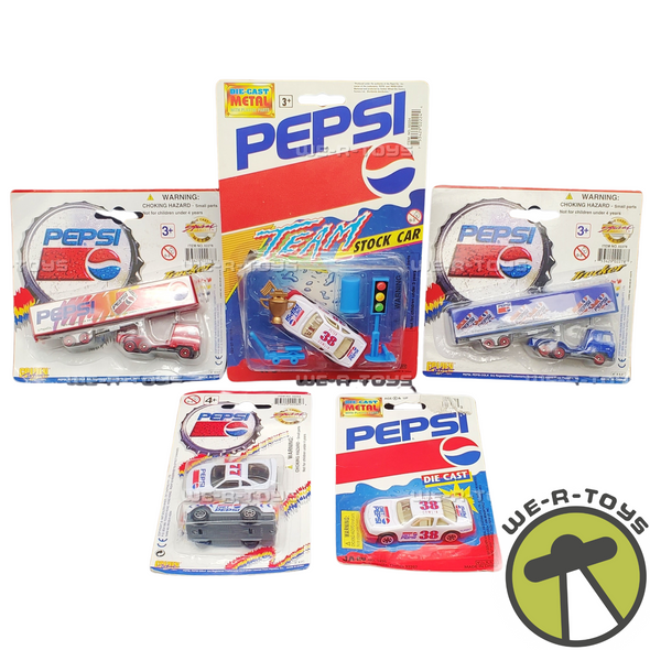 Lot of 5 Pepsi Die Cast Vehicle Collection Cars & Trucks 1990s Golden Wheel NRFP