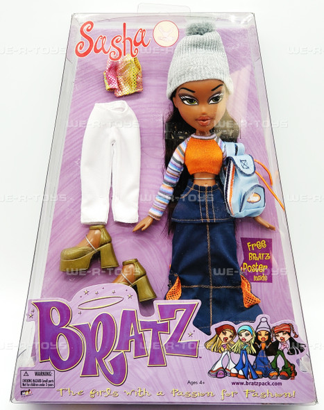 Bratz Sasha Fashion Doll First Edition V1 MGA 2001 No. 250517 NRFB