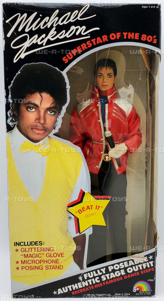 Superstar of the 80's Michael Jackson Doll "Eat It" Outfit 1984 LJN #7800 NRFB