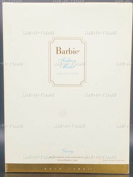 Barbie Fashion Model Gold Label Vanity & Bench for Barbie B3436 Mattel 2004 NRFB