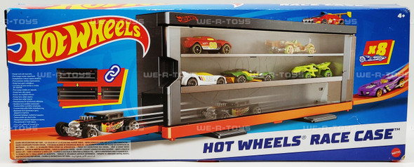 Hot Wheels Race Case with 8 Cars, Stores 12 & Connects to Track 2021 Mattel USED