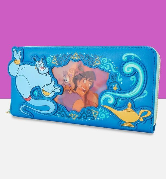 Loungefly Disney Aladdin Jasmine Lenticular Zip Around Wristlet Wallet