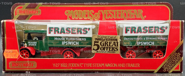 Matchbox Models of Yesteryear Y27 1922 Foden 'C' Type Steam Wagon & Trailer NRFP