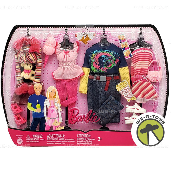 Barbie & Ken Fashion Doll Clothes Summer 4 Outfits 2008 Mattel N7480