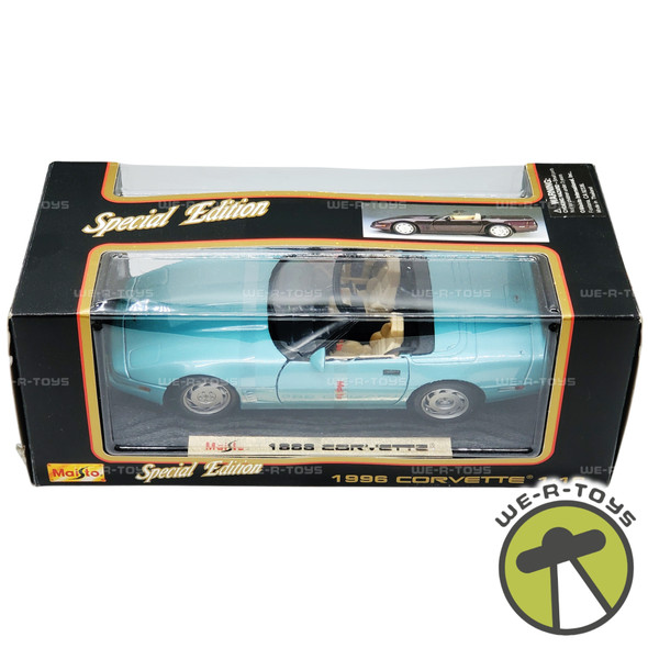 Maisto 1996 Corvette Vehicle Light Blue 1:18 Scale Die-Cast No. 31830 NEW