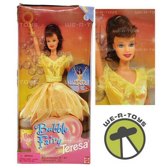 Barbie Bubble Fairy Teresa Spinning Bubble Wand Doll 1998 Mattel #22089 NRFB