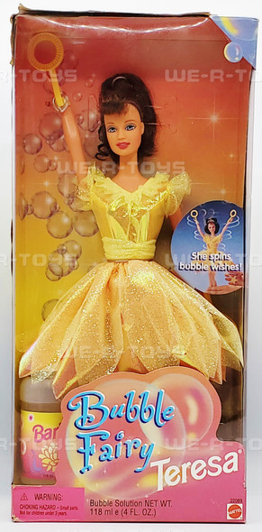 Barbie Bubble Fairy Teresa Spinning Bubble Wand Doll 1998 Mattel #22089 NRFB