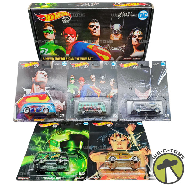 DC Hot Wheels Pop Culture Alex Ross Limited Edition Collector 5 Pack 2018 NEW