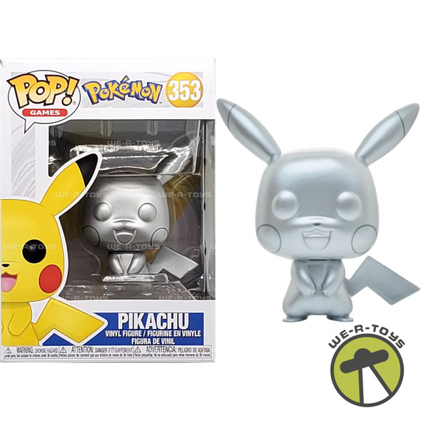 Funko Pop Games 353 Pokemon Pikachu Silver Vinyl Figure