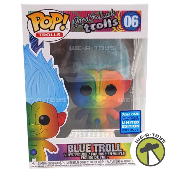 Funko Pop! Good Luck Trolls Blue Troll Wondrous Convention Limited Edition #06