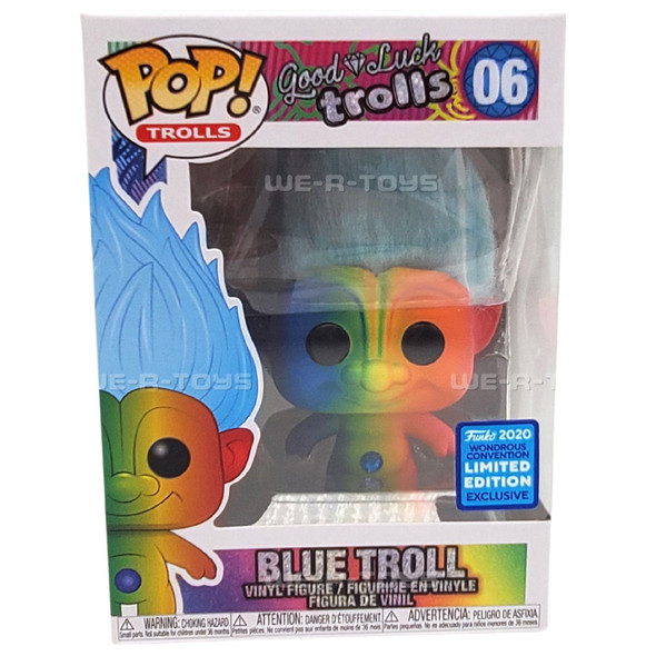 Funko Pop! Good Luck Trolls Blue Troll Wondrous Convention Limited Edition #06