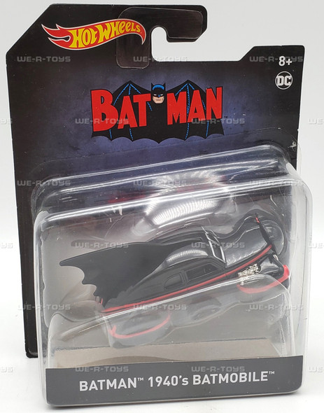 Lot of 2 Hot Wheels Batman 1940s Batmobile 2019 and 2020 Versions Mattel NRFB