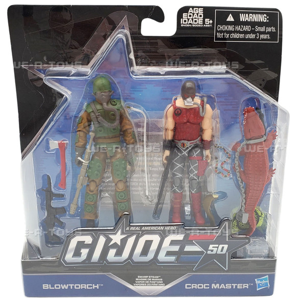 G.I. Joe Swamp Steam Blowtorch and Croc Master Hasbro 37128 NRFP