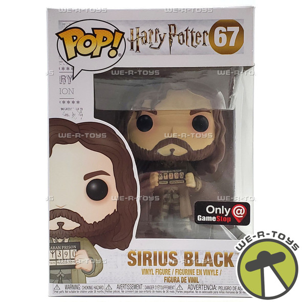 Funko Pop Harry Potter 67 Azkaban Prison Sirius Black Vinyl Figure GameStop NEW