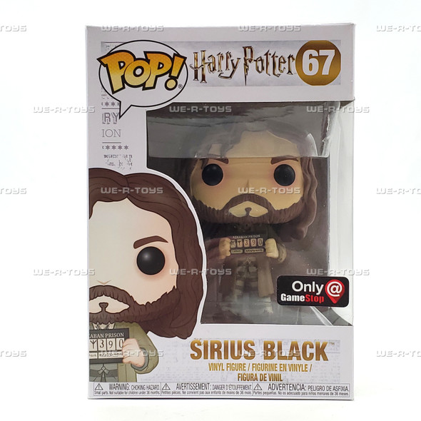 Funko Pop Harry Potter 67 Azkaban Prison Sirius Black Vinyl Figure GameStop NEW