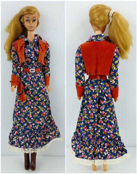 Vintage 1964 Swirl Ponytail Barbie Head TNT Body 1981 Western Fashion USED