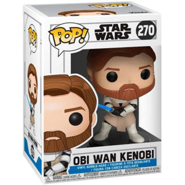 Funko Pop Star Wars 270 The Clone Wars Obi-Wan Kenobi Bobblehead Vinyl Figure