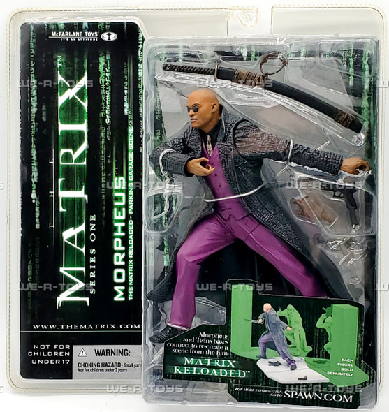 The Matrix Reloaded Parking Garage Scene Morpheus 2003 McFarlane Toys 17723